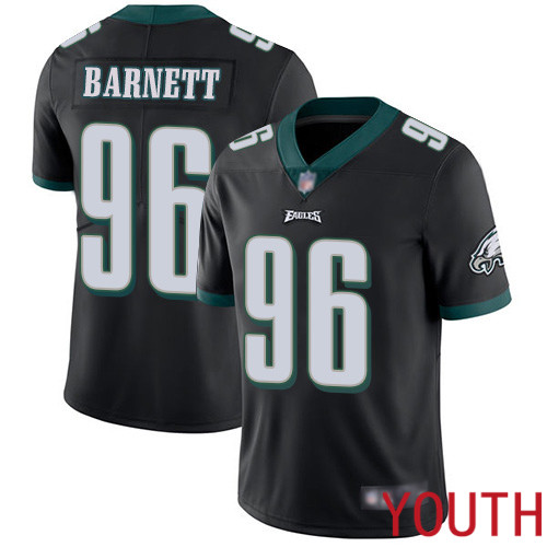 Youth Philadelphia Eagles #96 Derek Barnett Black Alternate Vapor Untouchable NFL Jersey Limited Player Football->youth nfl jersey->Youth Jersey